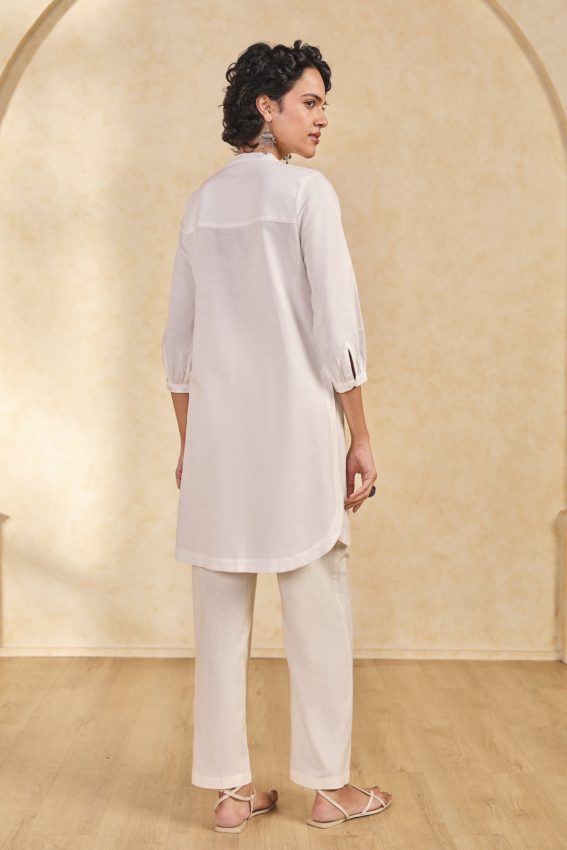Natural Solid White Tunic, White, image 4